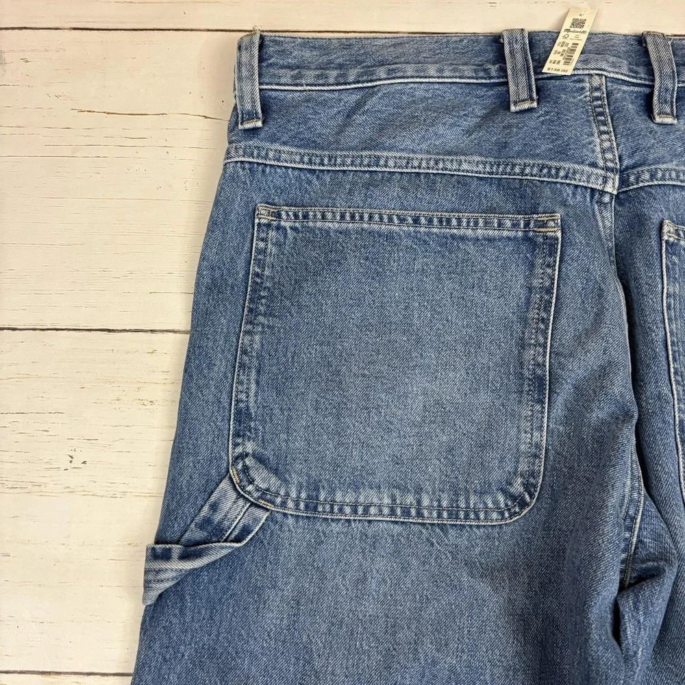 Madewell Relaxed Straight Workwear Carpenter Jeans Mens 33x32 Blue NEW NWT